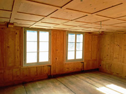 Das Zimmer im mittleren Obergeschoss erstrahlt im ursprünglichen Glanz